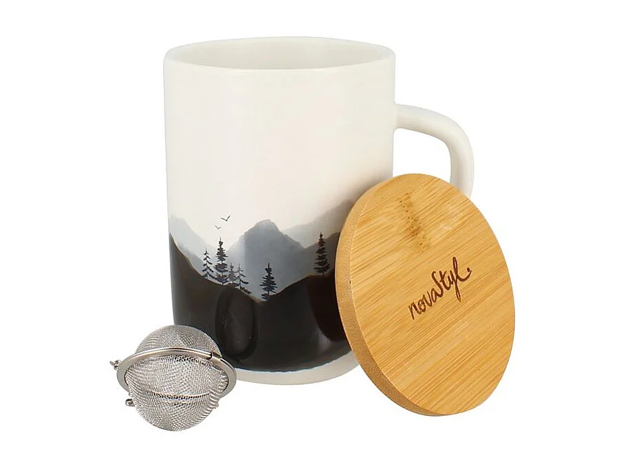 Tisanière Alpage 475ml in Grès con Coperchio in Bambù Nova Styl