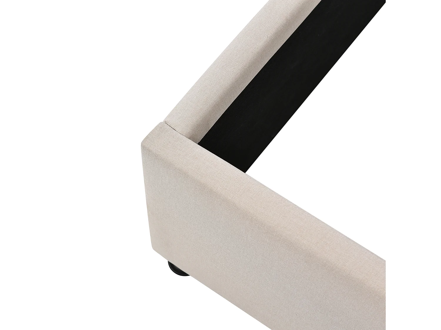 Double Rembourré Lit hydraulique Coffre 160x200 CM, avec Sommier à Lattes, Beige