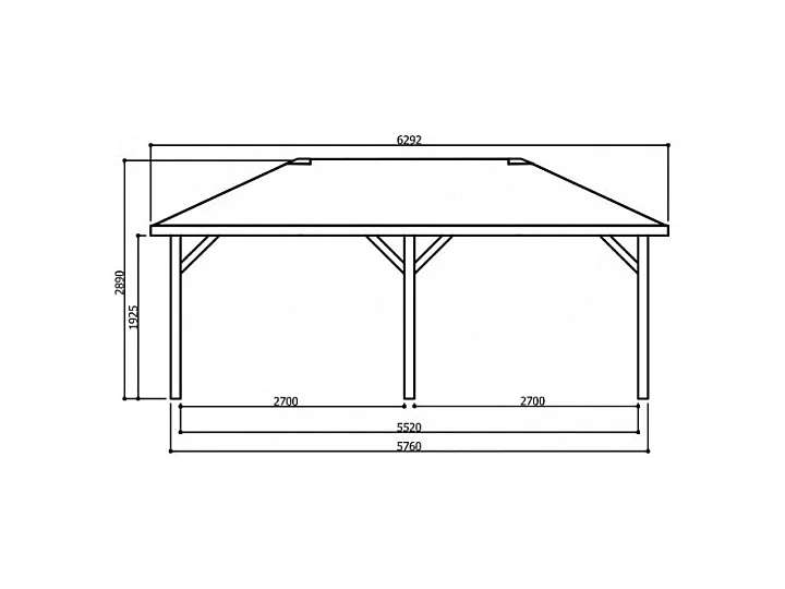 Kiosque Solid Superia - 21,84 m² - Sapin du Nord certifié - Imprégné - Shingle noir
