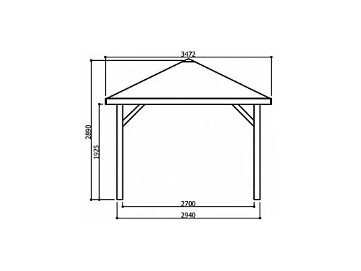 Kiosque Solid Superia - 21,84 m² - Sapin du Nord certifié - Imprégné - Shingle noir