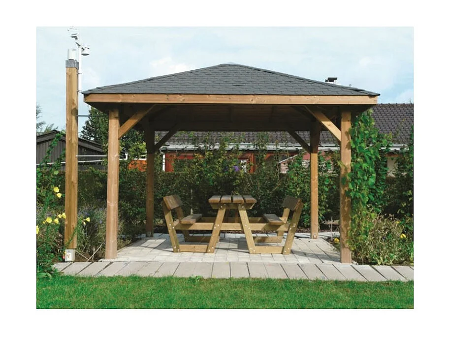 Kiosque 3470 x 3470 cm - Pin d'Europe du Nord - Surface 12,05 m²