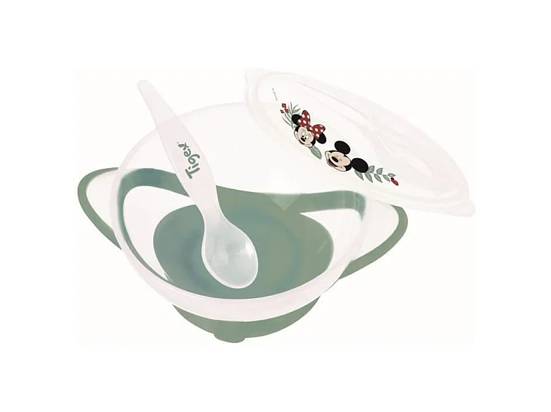 Ciotola con ventosa Mickey&Minnie con cucchiaio - Pratica e divertente