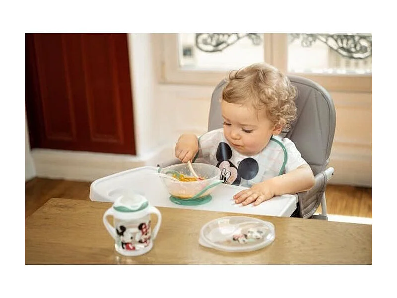 Ciotola con ventosa Mickey&Minnie con cucchiaio - Pratica e divertente