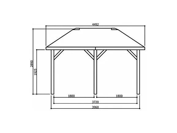 Kiosque Solid Superia - 15,59 m² - Sapin du Nord certifié - Shingle noir