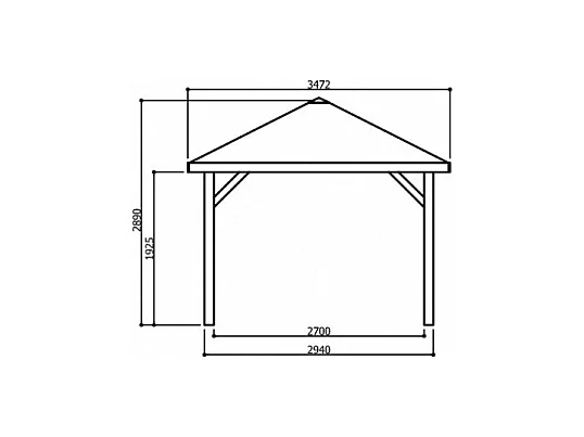 Kiosque Solid Superia - 15,59 m² - Sapin du Nord certifié - Shingle noir
