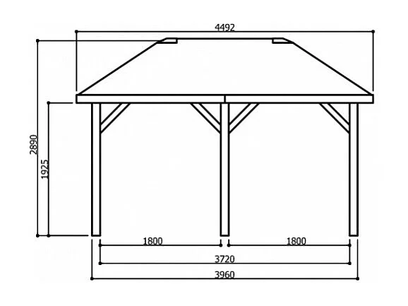 Kiosque Solid Superia - 15,59 m² - Sapin du Nord certifié - Shingle noir
