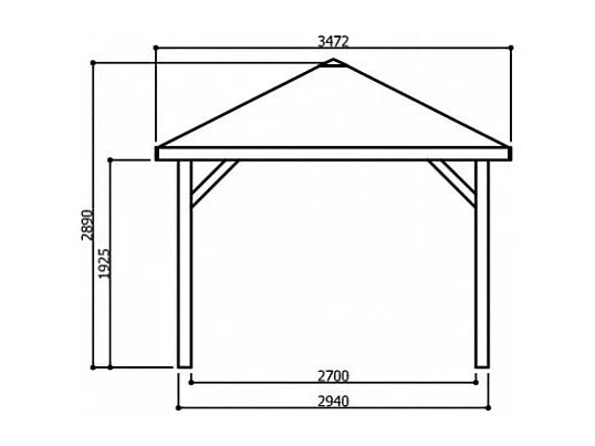 Kiosque Solid Superia - 15,59 m² - Sapin du Nord certifié - Shingle noir