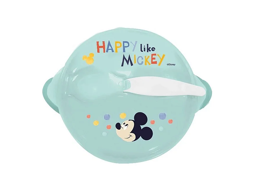 Bol hermétique avec ventouse et cuillere Mickey +10mois