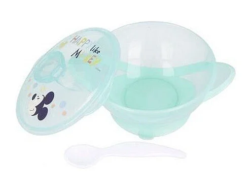 Bol hermétique avec ventouse et cuillere Mickey +10mois