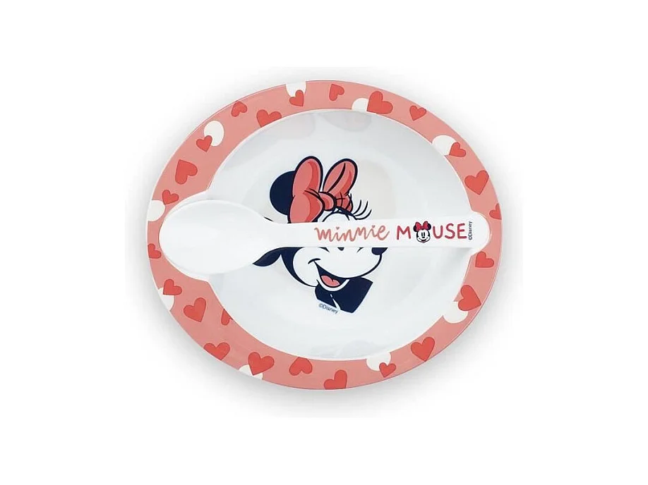 Set Repas Micro-Onde Bol + Cuillère Minnie