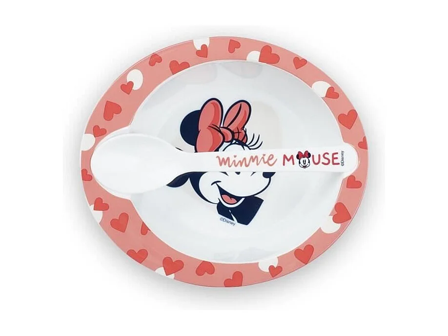 Set de Comida Microondas Minnie Bol + Cuchara