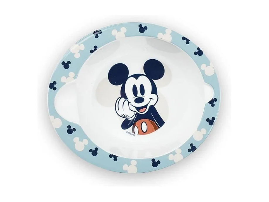 Set Repas Micro-Onde Bol + Cuillère Mickey en Acier Inoxydable
