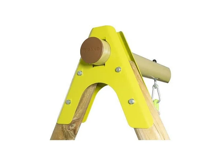 Portique bois et métal - 2,30m - 2 balançoires et 1 toboggan 2,63m - ARROBA TRIGANO