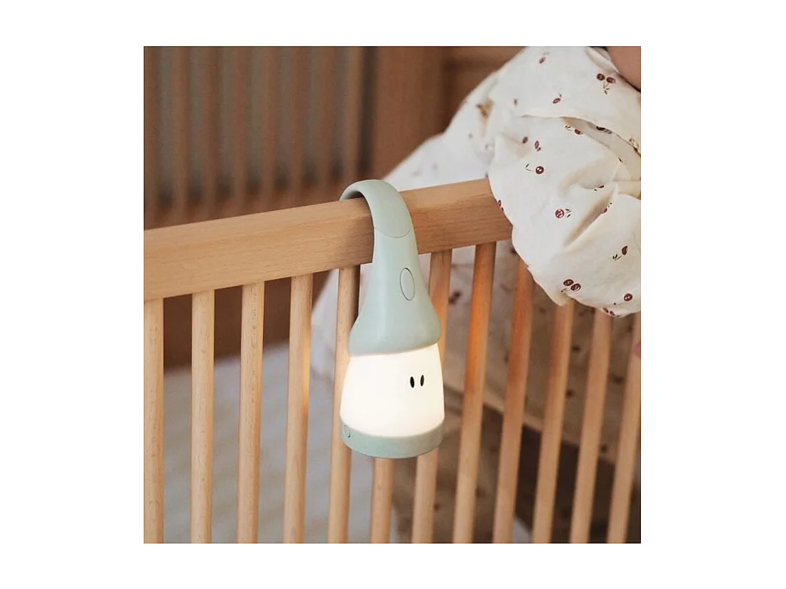 BEABA , Veilleuse et lampe torche 2 en 1 nomade, rechargeabe USB, Vert Sauge