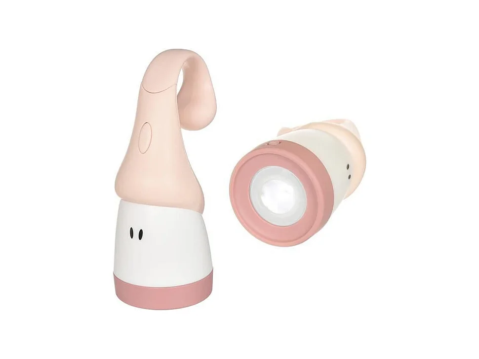 BEABA, Veilleuse pour Enfant/Bebe, Portative sans fil, Evolutive en Torche, Lumiere douce, Design Ergonomique, Pixie Torch rose