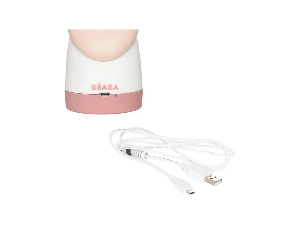 BEABA, Veilleuse pour Enfant/Bebe, Portative sans fil, Evolutive en Torche, Lumiere douce, Design Ergonomique, Pixie Torch rose