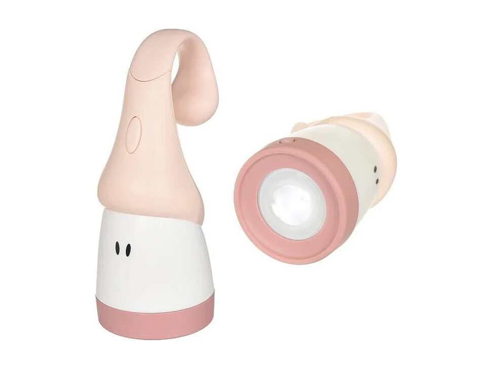 BEABA, Veilleuse pour Enfant/Bebe, Portative sans fil, Evolutive en Torche, Lumiere douce, Design Ergonomique, Pixie Torch rose