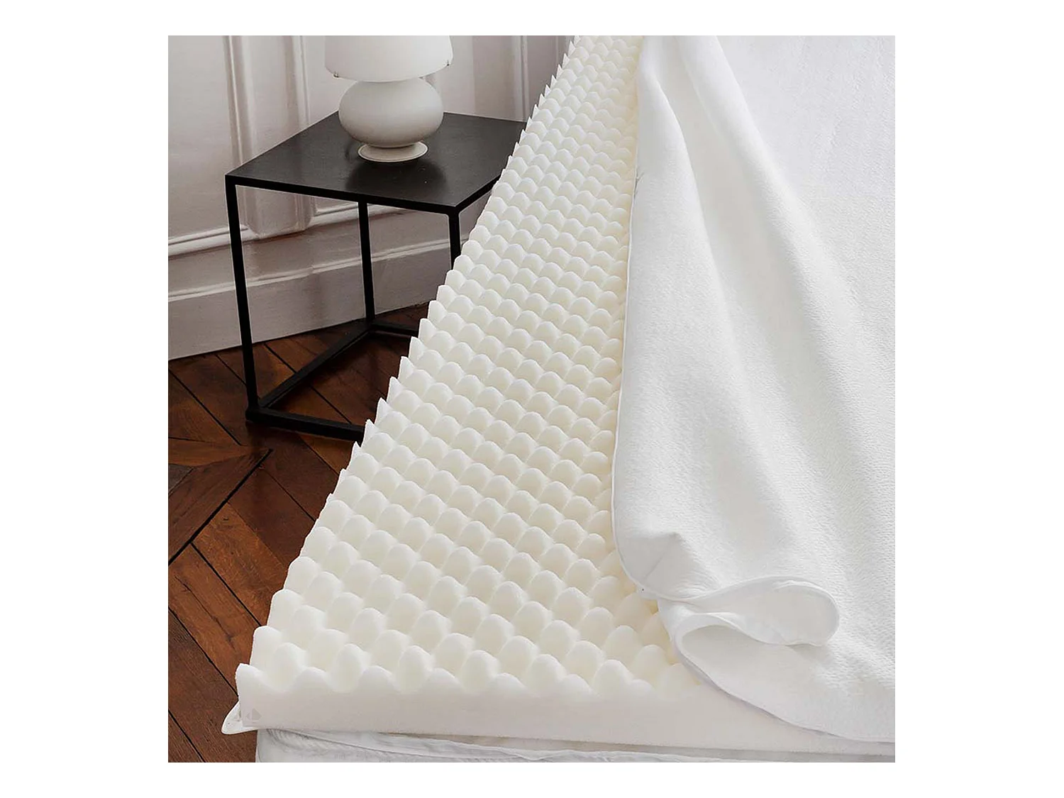 Surmatelas à mémoire de forme 90x190 cm enveloppe déhoussable MEMOZEN
