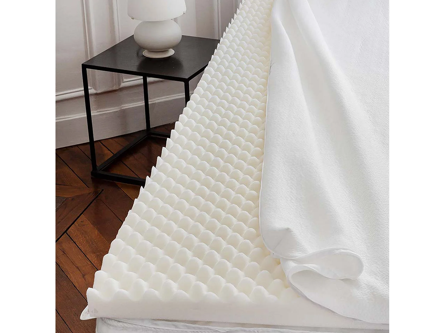 Surmatelas à mémoire de forme 90x190 cm enveloppe déhoussable MEMOZEN