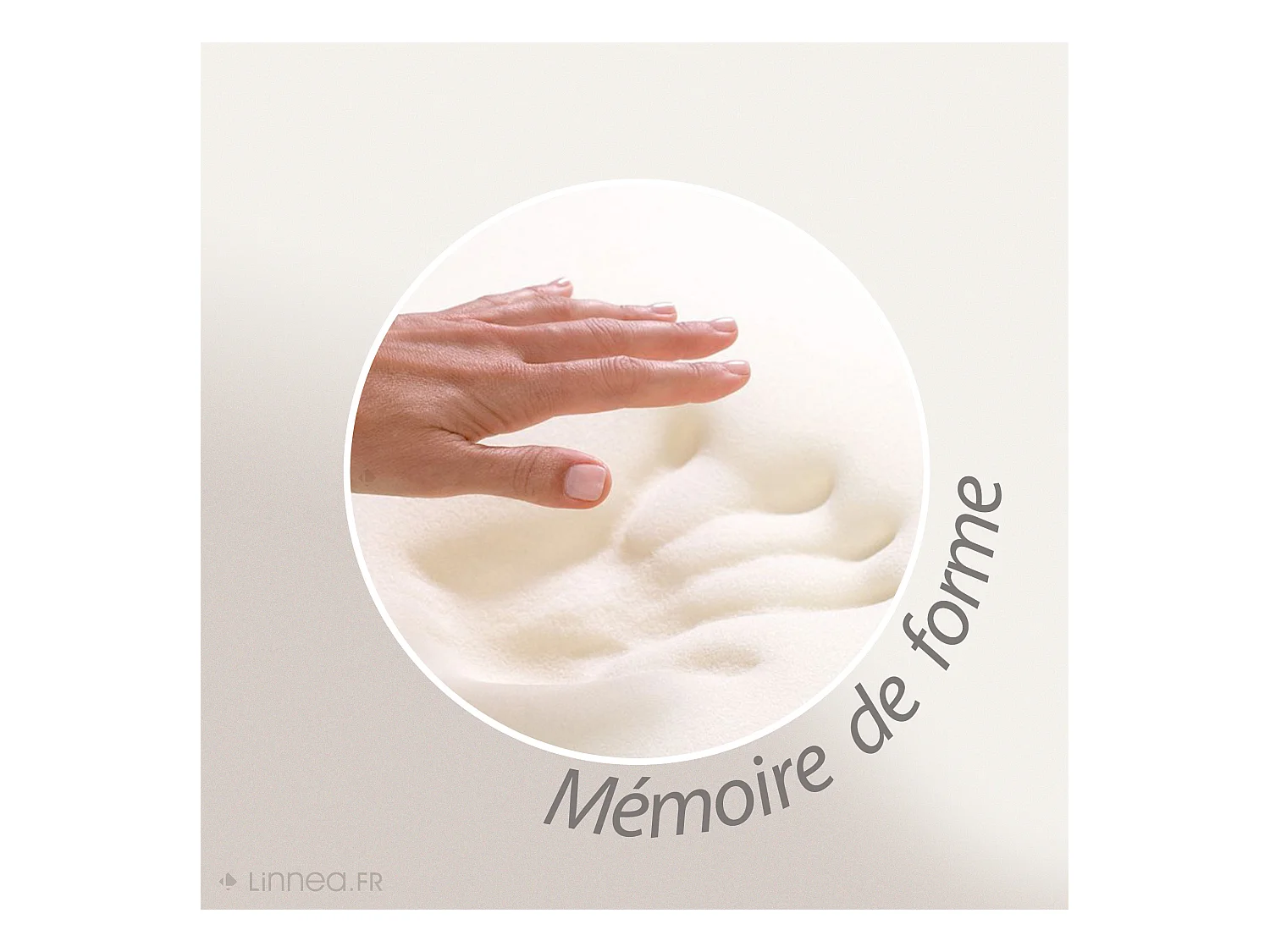 Surmatelas à mémoire de forme 140x190 cm enveloppe déhoussable MEMOZEN