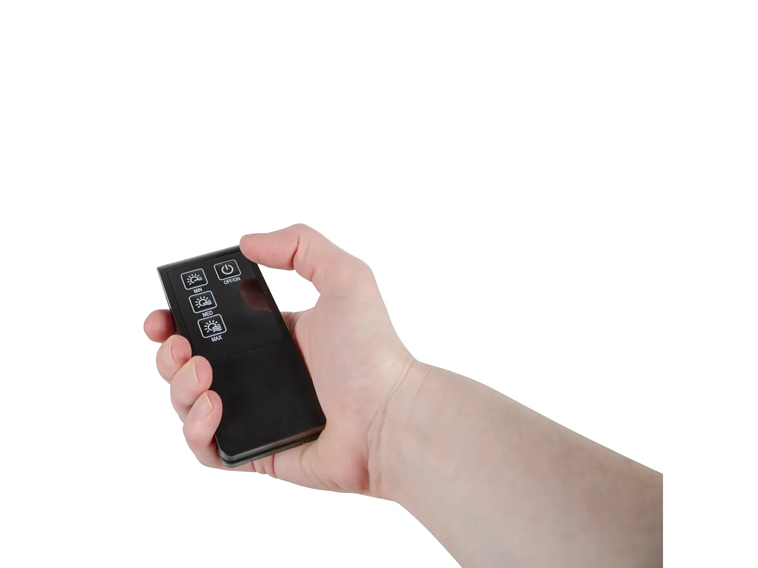 Chauffe-terrasse sur pied HELIOS 2000W, 3 niveaux de puissance, avec télécommande et sécurité anti-basculement, portée 15 m²