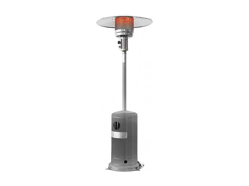 Parasol chauffant au gaz Warmtech 13 kW en inox avec roues
