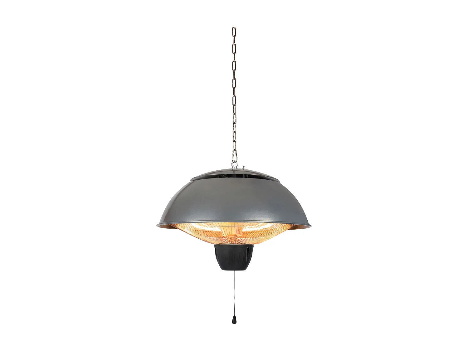 Chauffe-terrasse KRATOS infrarouge suspendu 1500W – À chaîne – Acier – 14 m² de portée