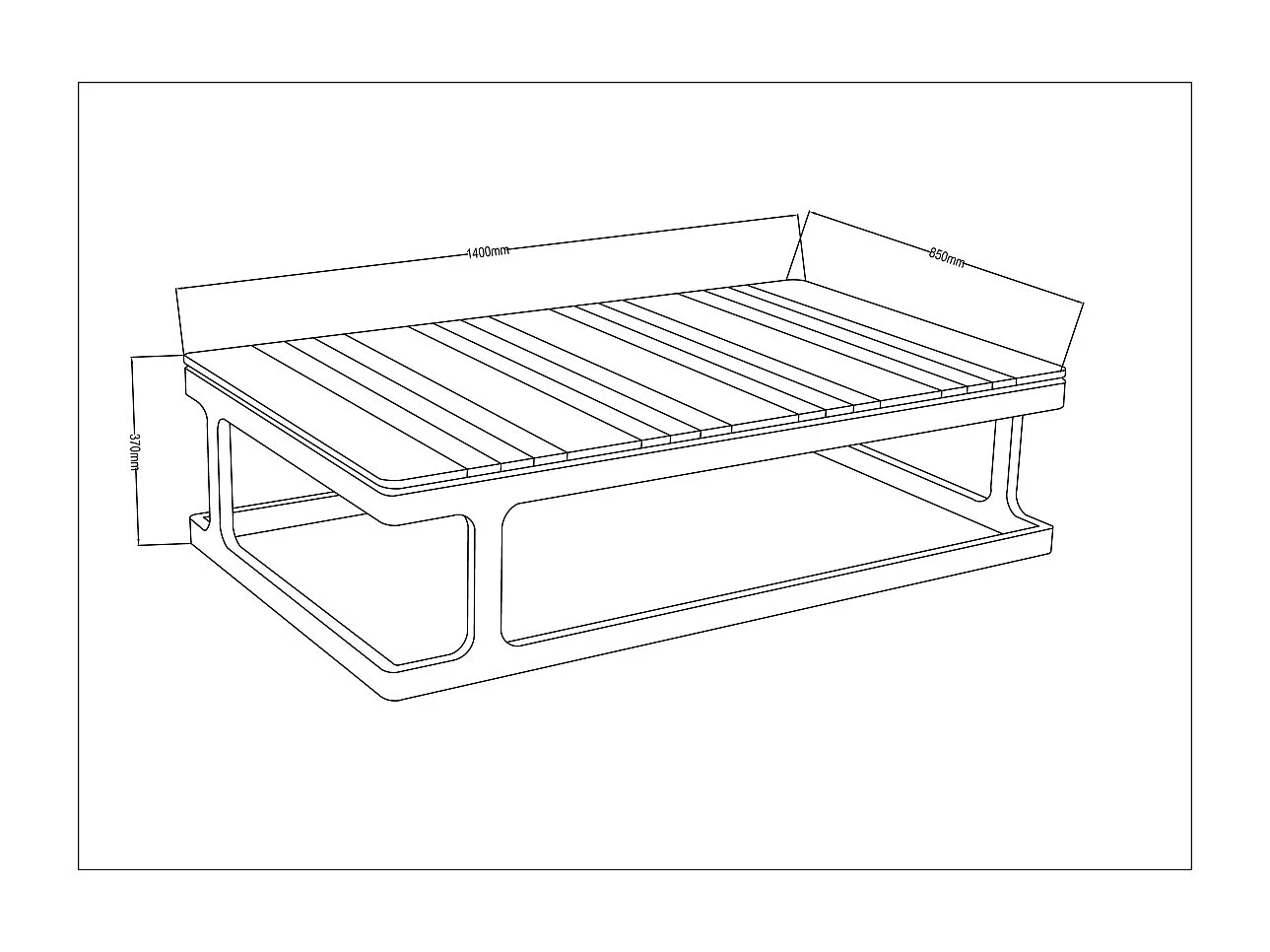 Tavolino da giardino 140x85xH.37 cm - MEB12 - ALTANKA