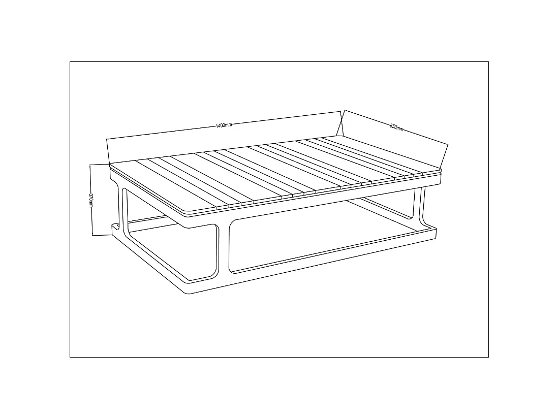 Tavolino da giardino 140x85xH.37 cm - MEB12 - ALTANKA