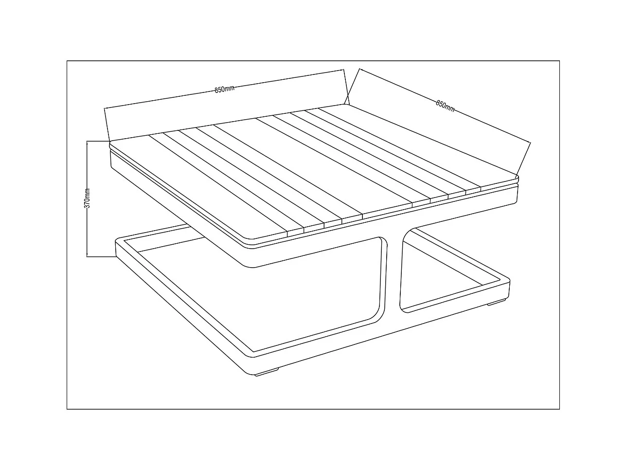Tavolino da giardino 185x85xH.37 cm - MEB13 - ALTANKA