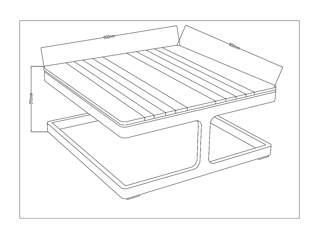 Tavolino da giardino 185x85xH.37 cm - MEB13 - ALTANKA