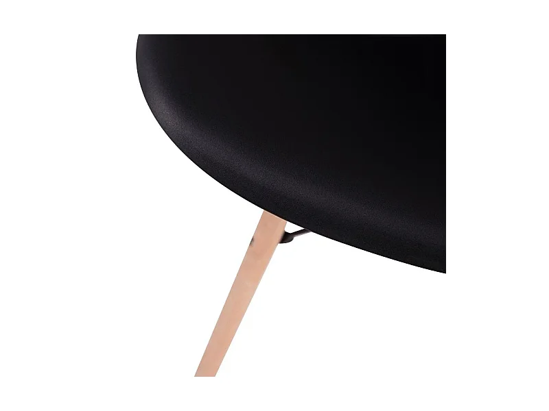 Pack 4 sillas Tower Wood Negro