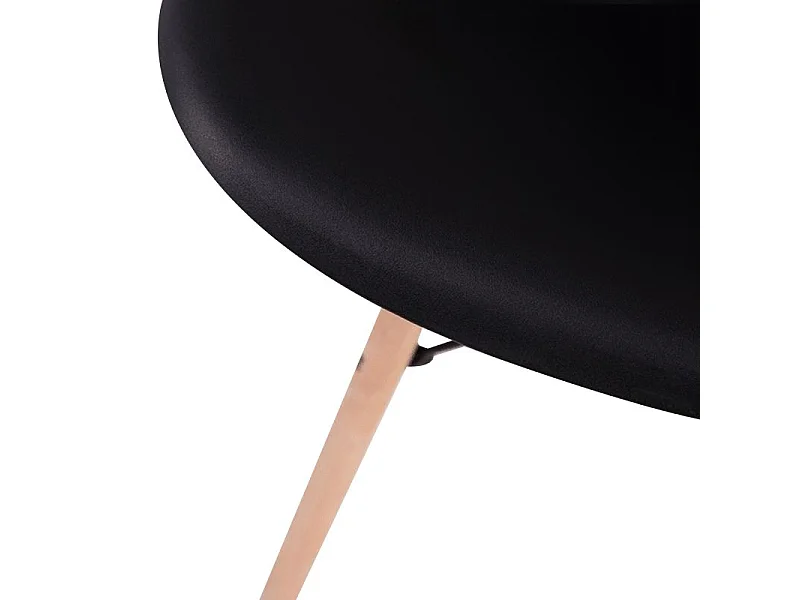 Pack 4 sillas Tower Wood Negro