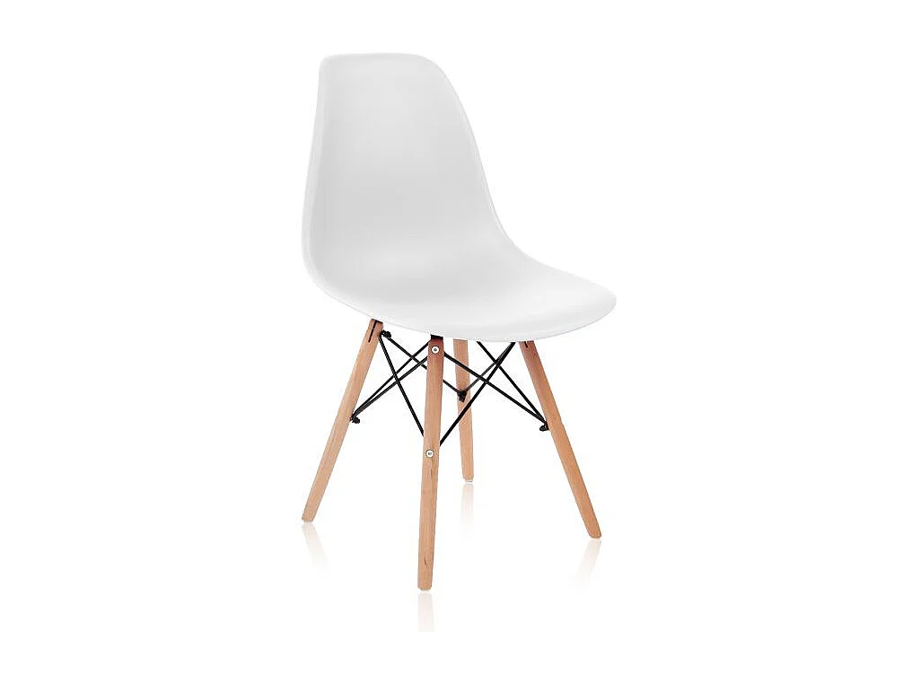 Pack 4 sillas Tower Wood Blanco