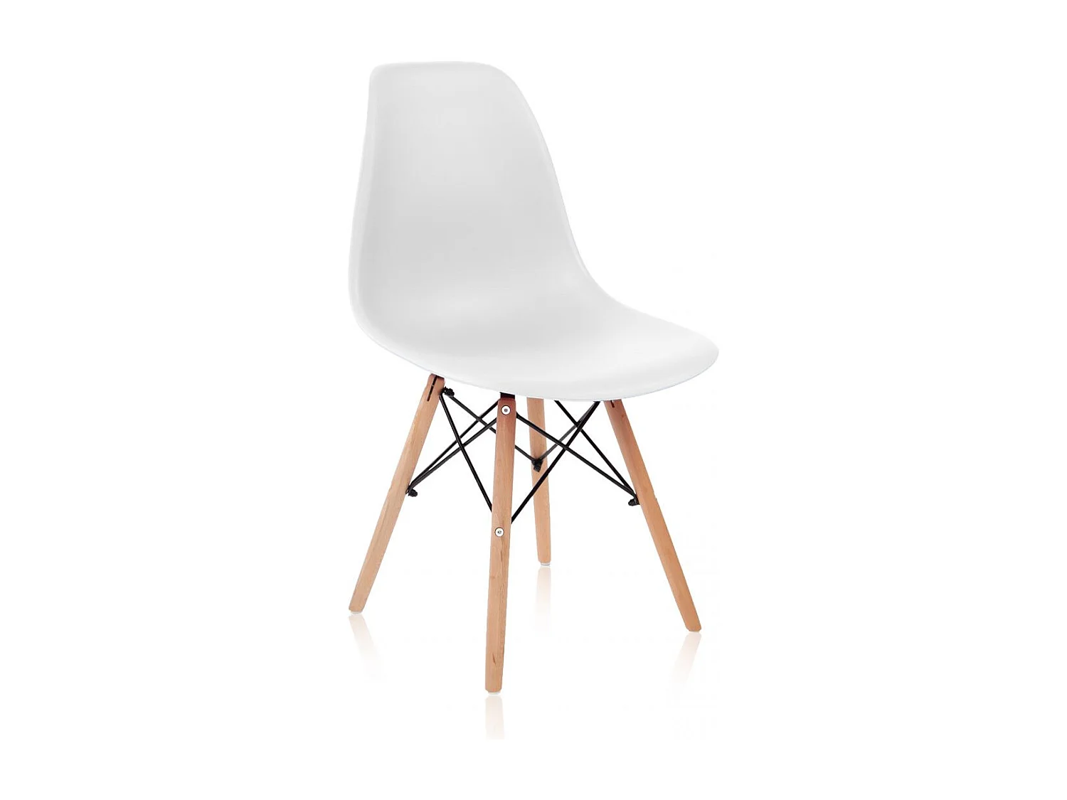 Conjunto de 4 cadeiras Tower Wood Blanco