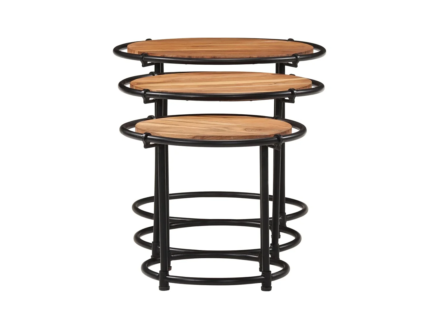 Tables gigognes 3 pcs bois massif d'acacia FR826754