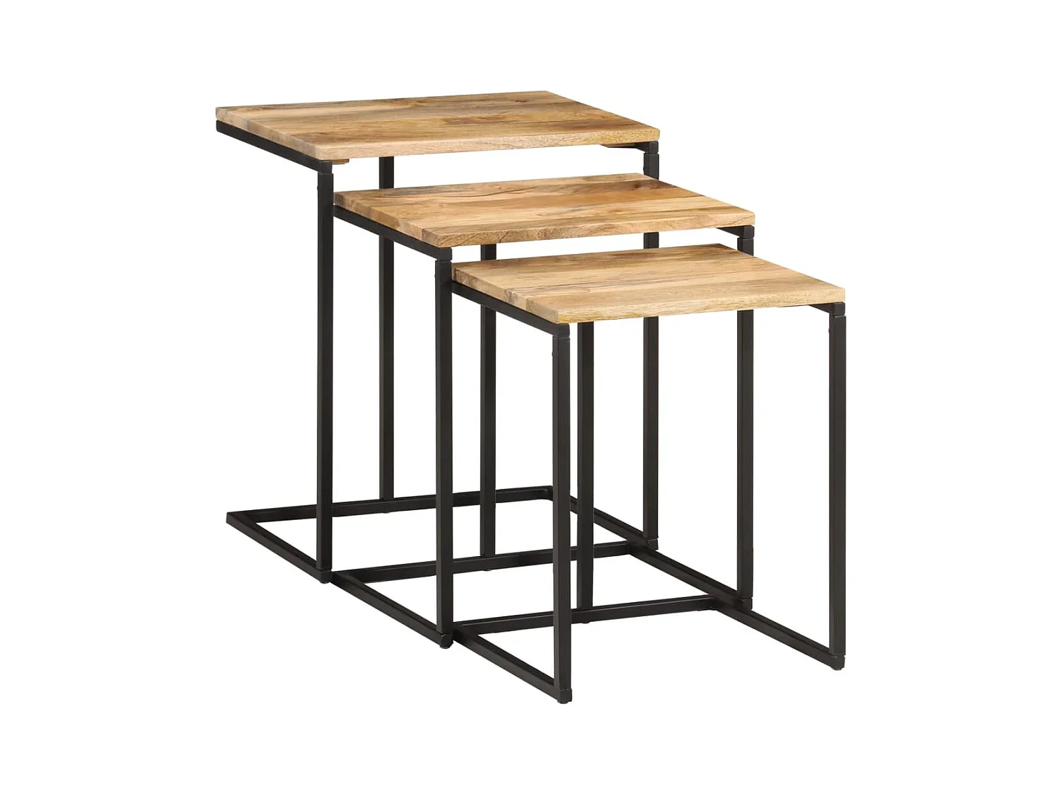 Tables gigognes 3 pcs bois massif d'acacia FR993485