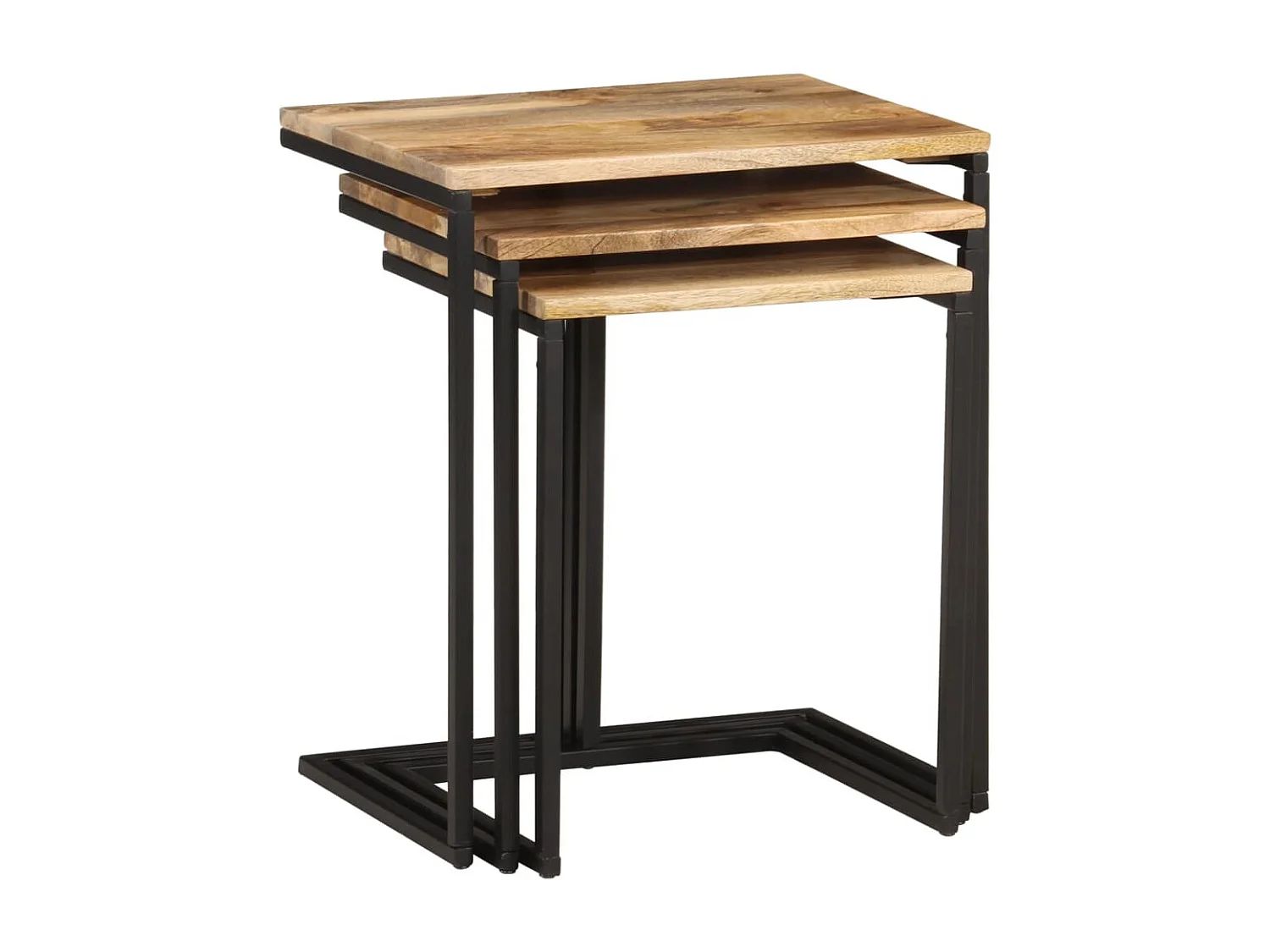 Tables gigognes 3 pcs bois massif d'acacia FR993485