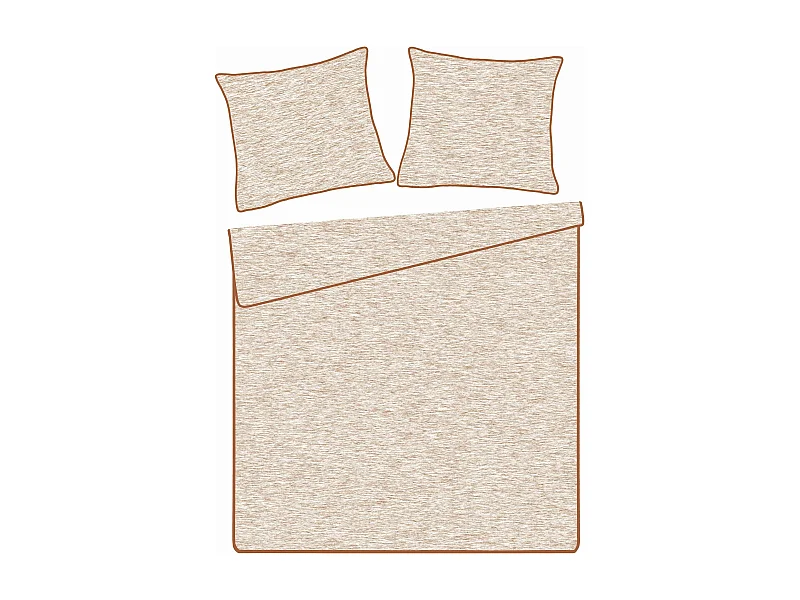 Bettwäsche Paleris Mikrofaser mittleres Beige 160 x 200cm