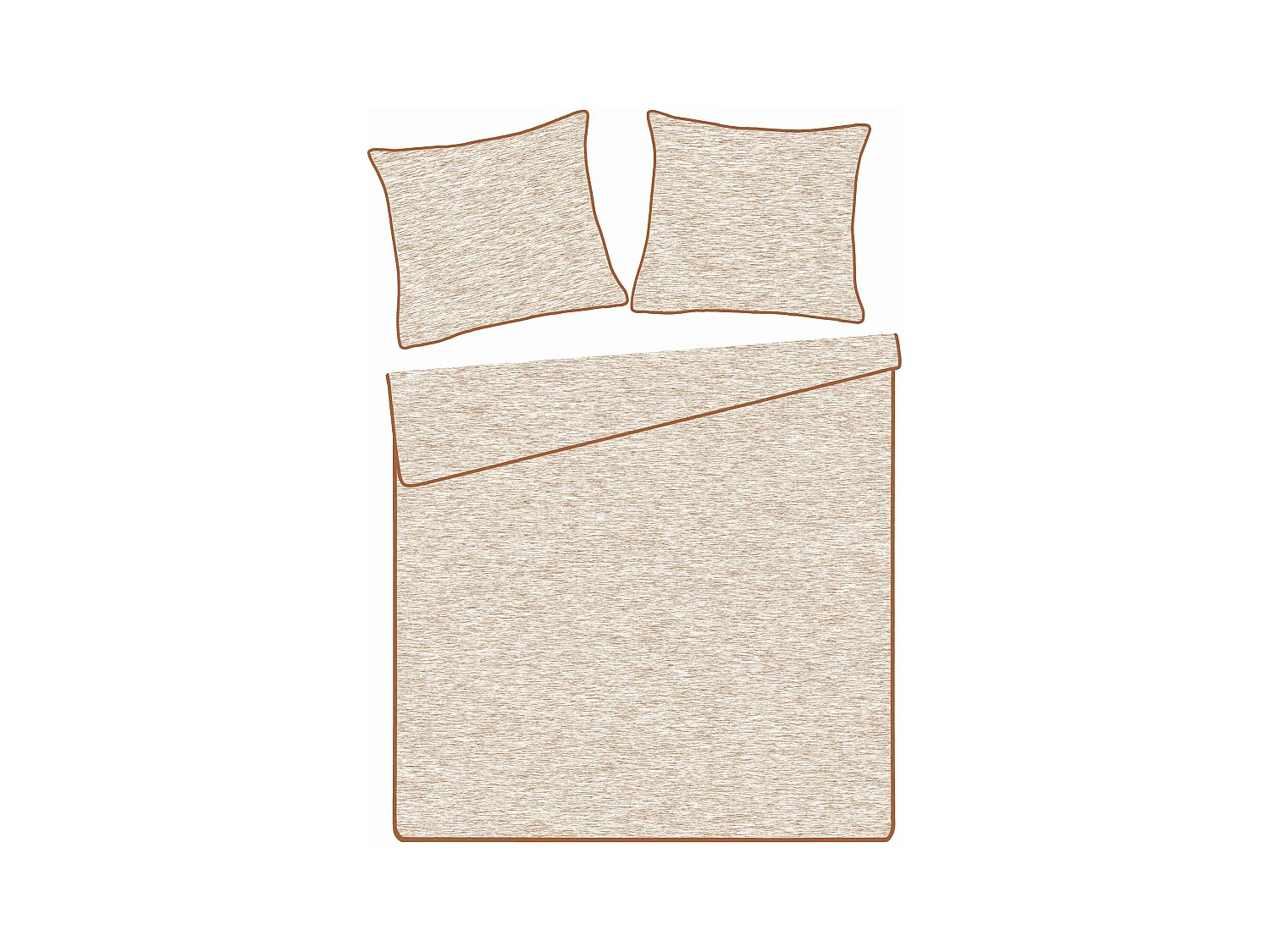 Bettwäsche Paleris Mikrofaser mittleres Beige 160 x 200cm