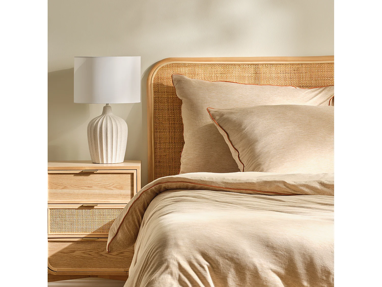 Bettwäsche Paleris Mikrofaser mittleres Beige 160 x 200cm