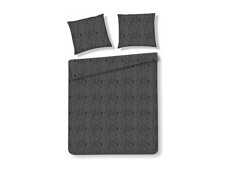 Parure de lit Forzeta gris foncé coton 200x220