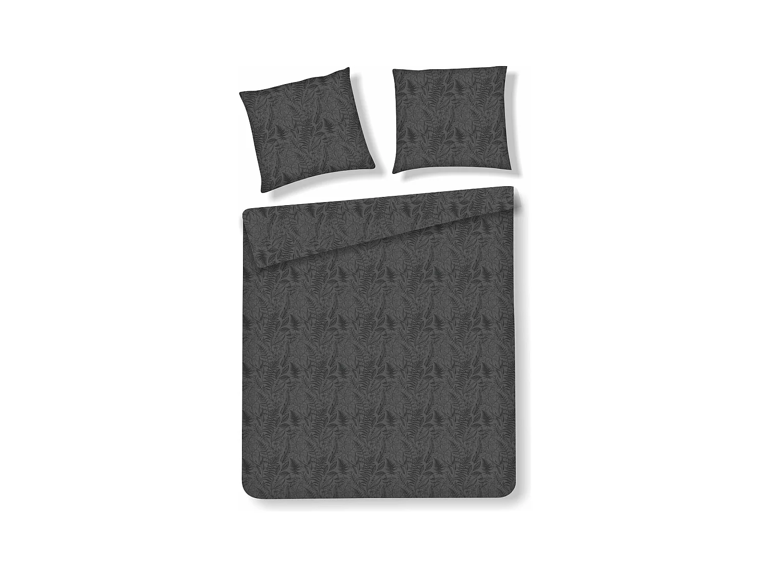 Parure de lit Forzeta gris foncé coton 200x220