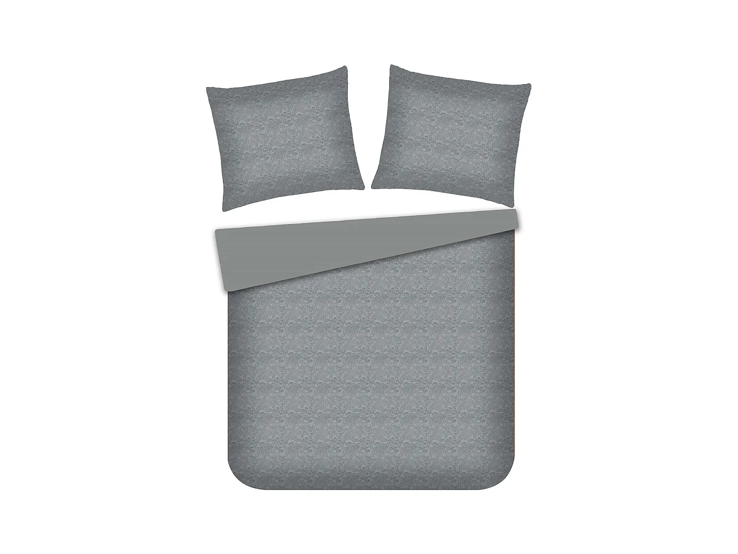 Parure de lit Lamira gris foncé polyester 160 x 200