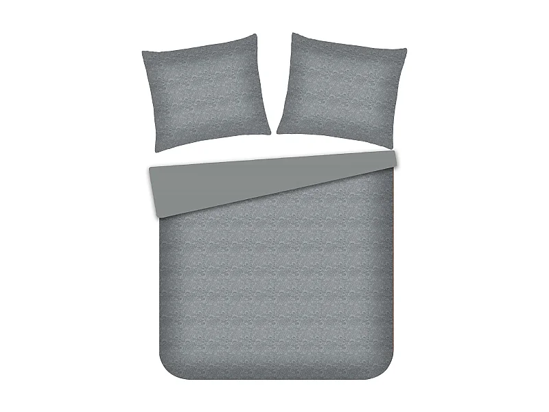 Parure de lit Lamira gris foncé polyester 160 x 200