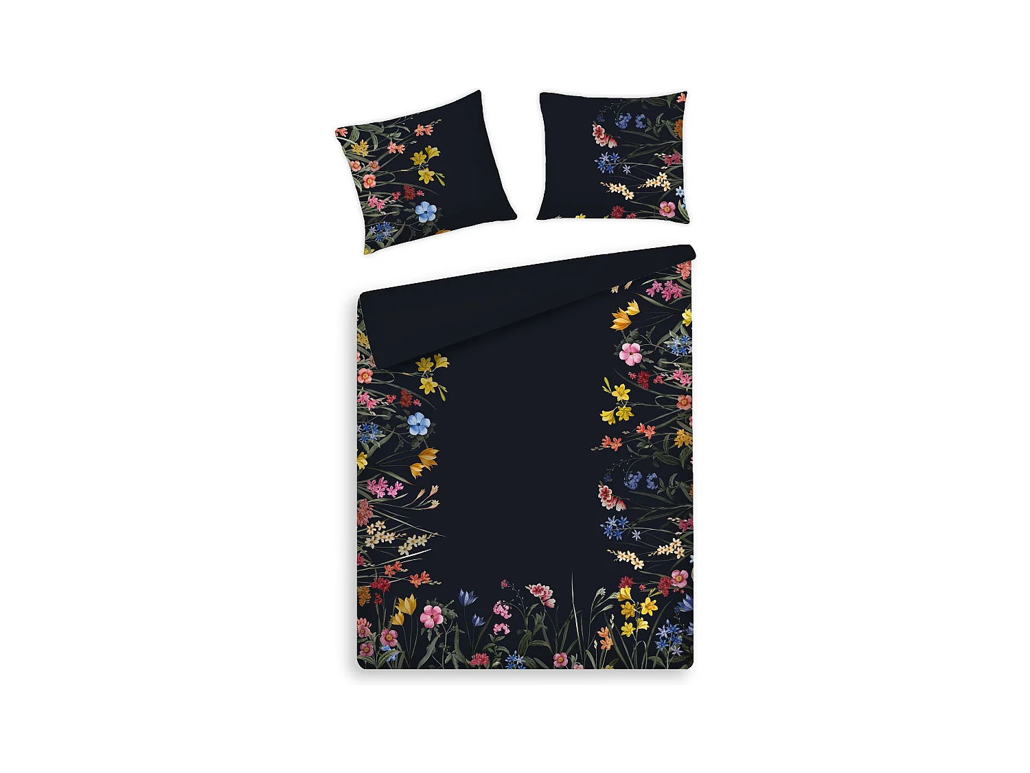 Parure de lit Grelo Bleu Foncé Coton 160 x 200