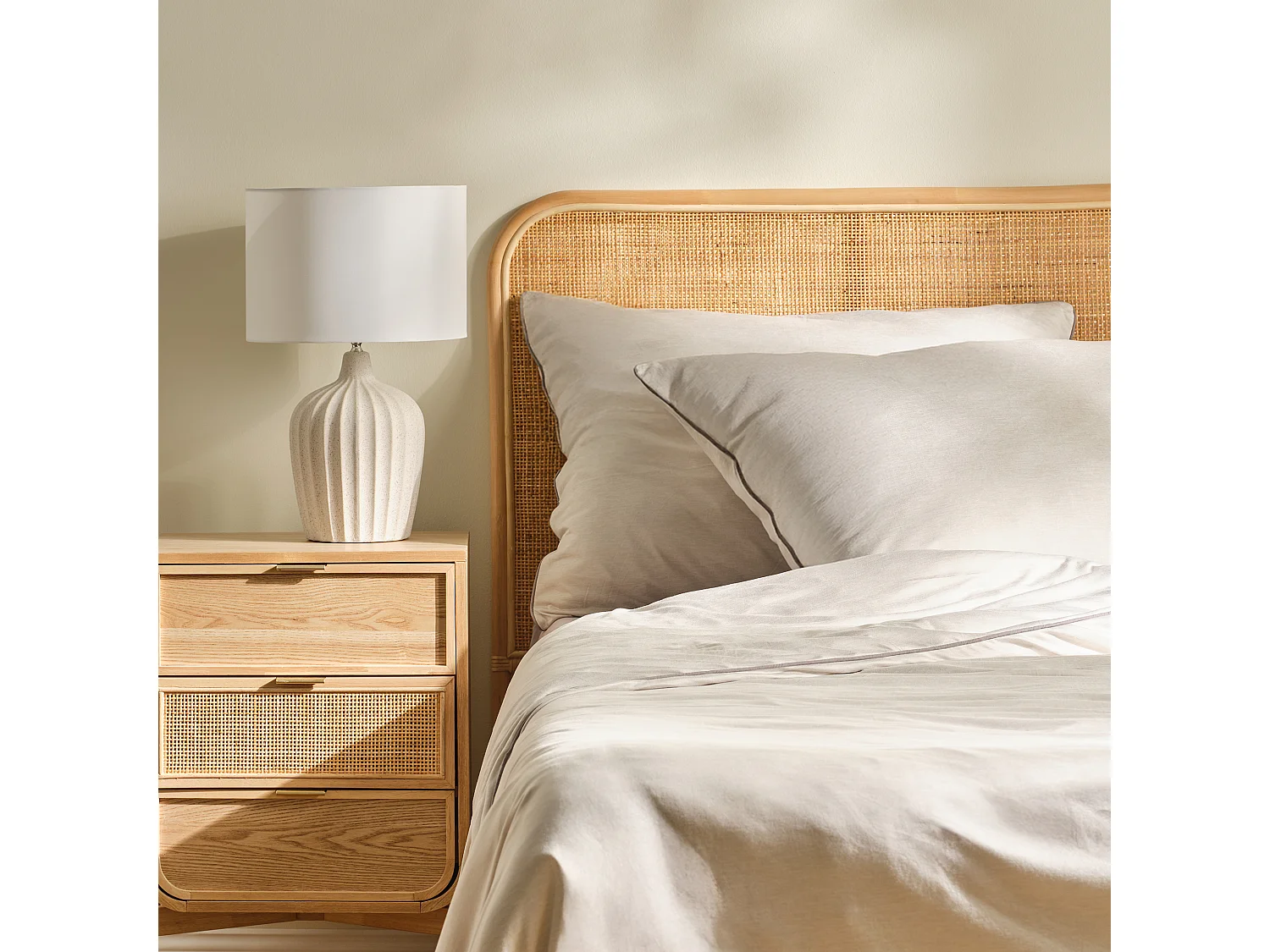 Parure de lit Paleris gris clair polyester 160x200