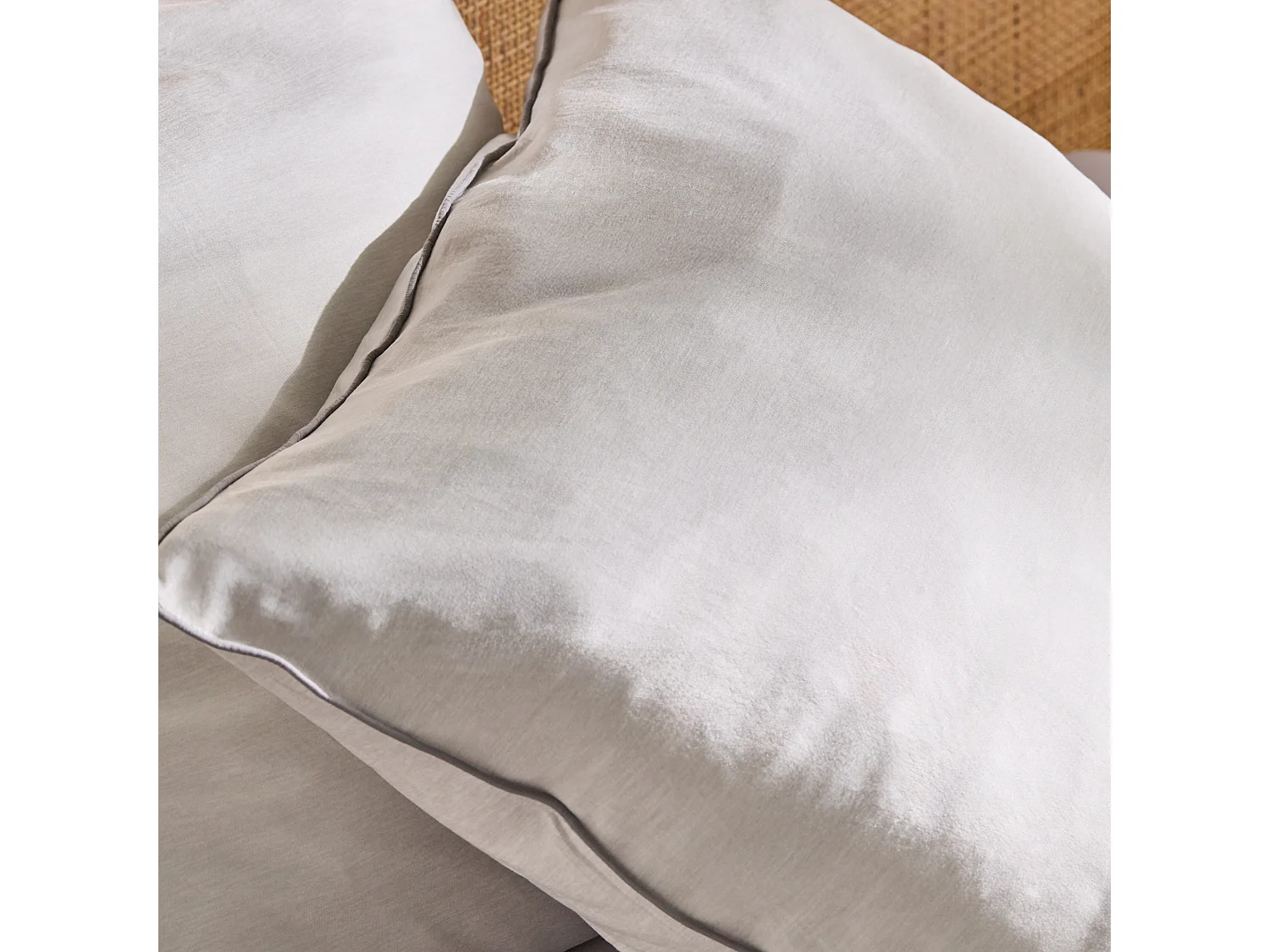 Parure de lit Paleris gris clair polyester 160x200