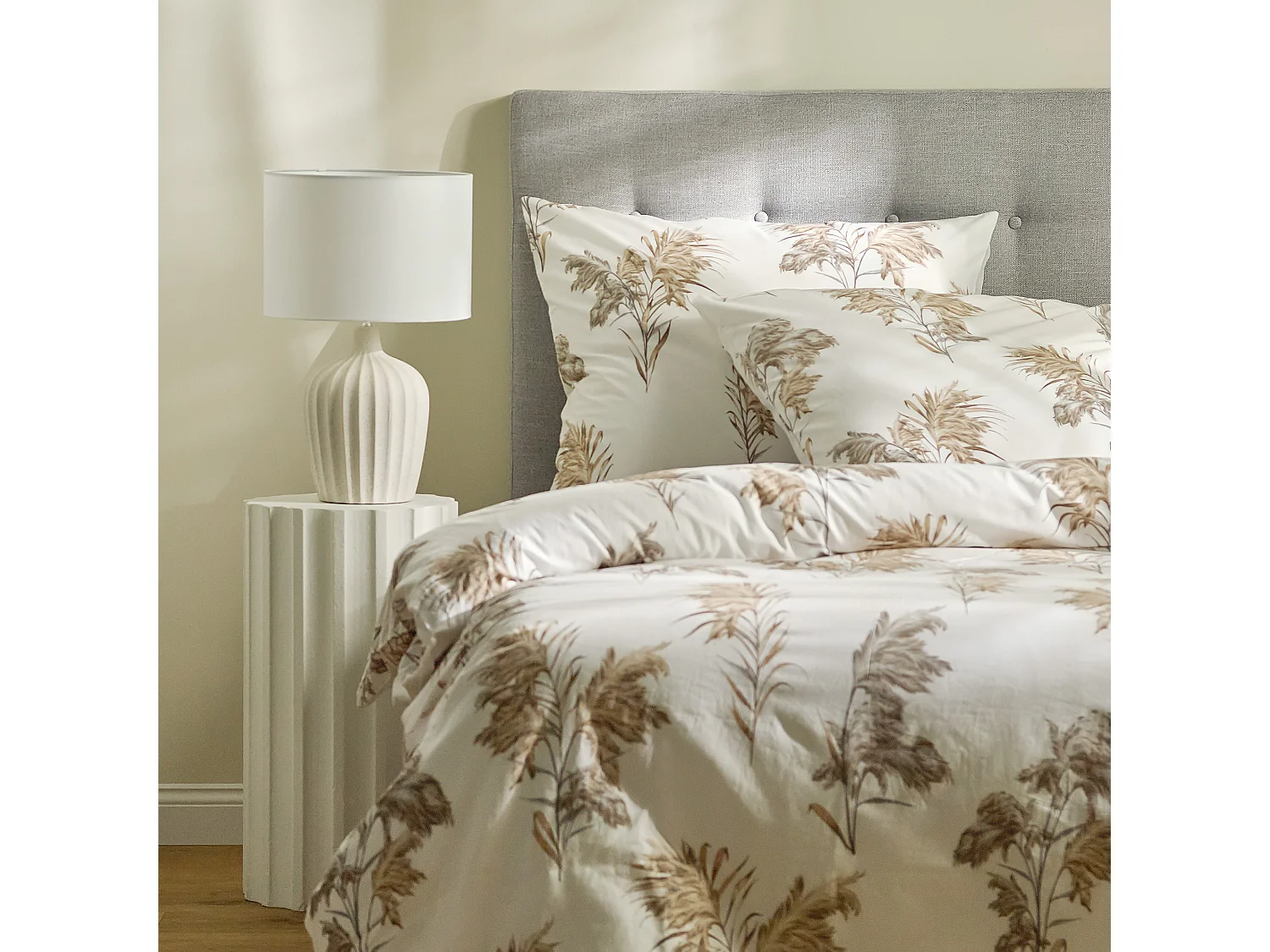 Parure de lit Parallo Blanc Moyen Coton 200x220