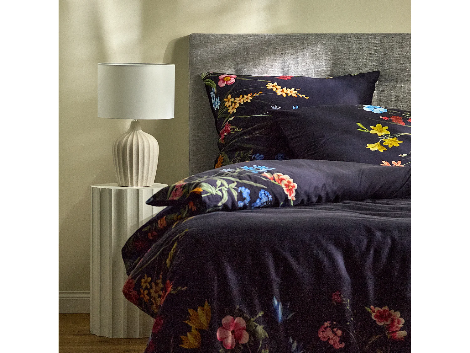 Parure de lit Grelo Bleu Foncé Coton 200x220